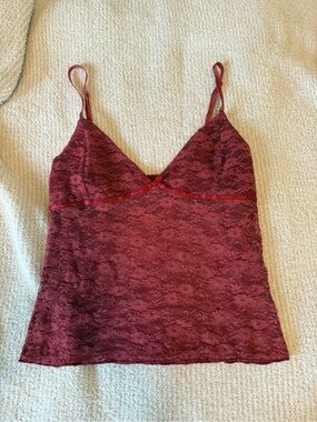 Edikted Lace Cami in Burgundy